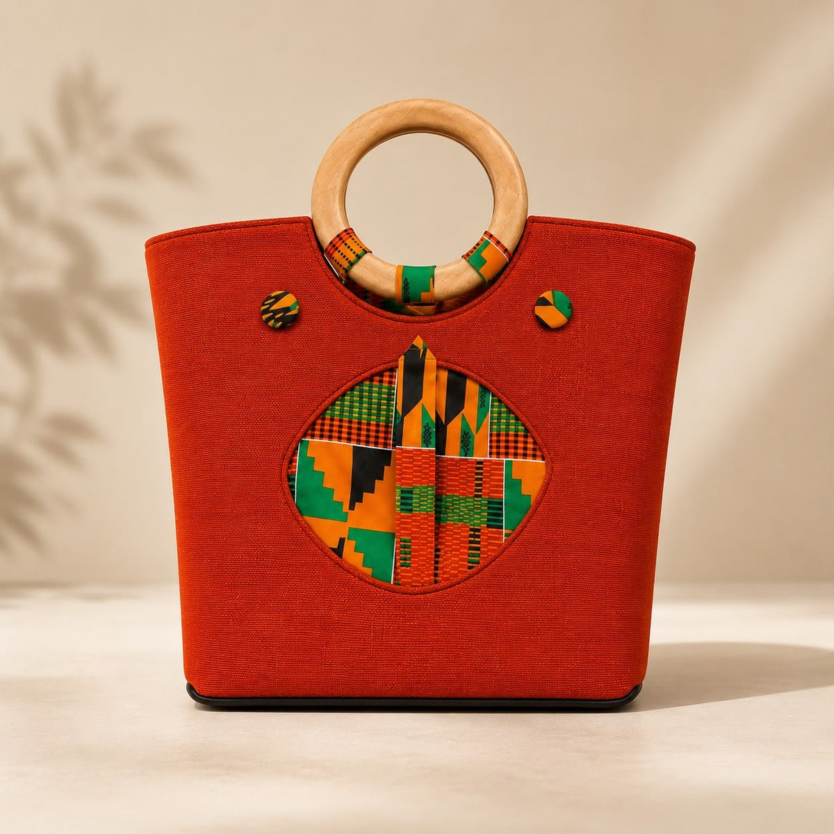 Sac à main artisanal à poignées en bois - Aby Shop